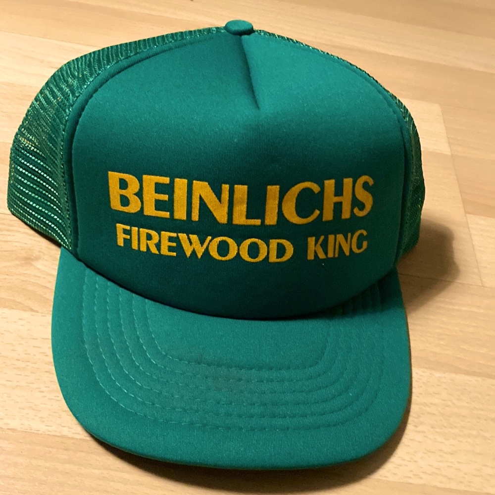 Green Baseball hat/ball cap by Beinlichs Firewood King